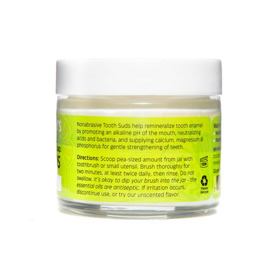 Tea Tree Tooth Suds 2 oz glass jar