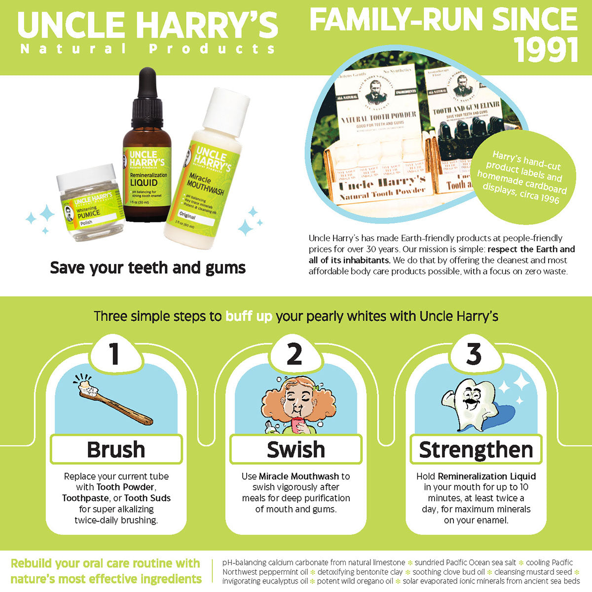 Uncle Harry's Remineralization System with Tooth Whitening