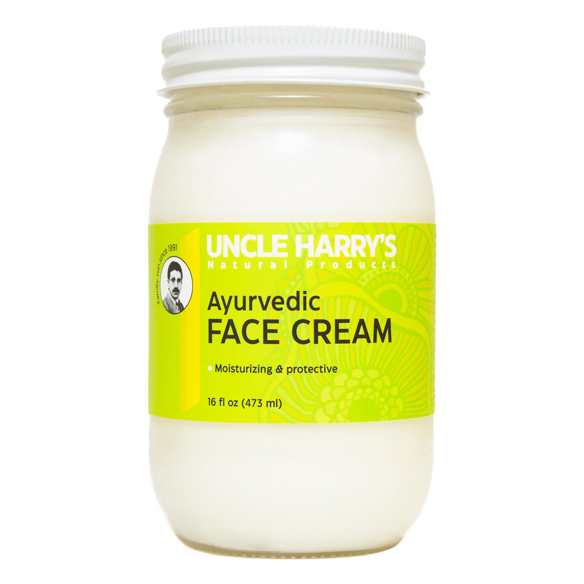 Ayurvedic Face Cream 16 fl oz glass jar