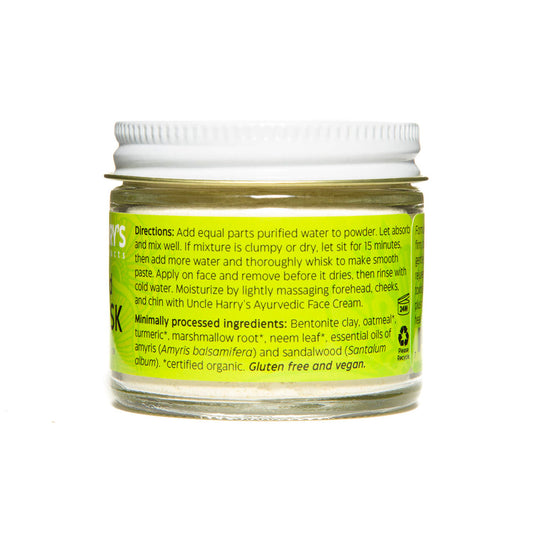 Sandalwood Face Mask 1.25 oz glass jar