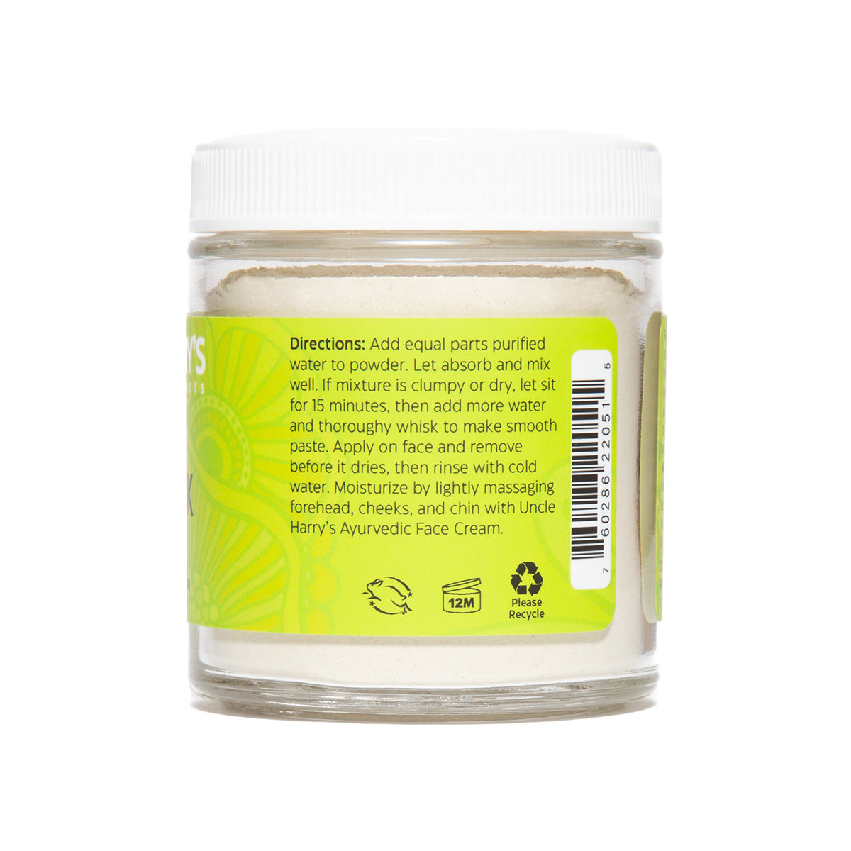 Sandalwood Face Mask 2.5 oz glass jar