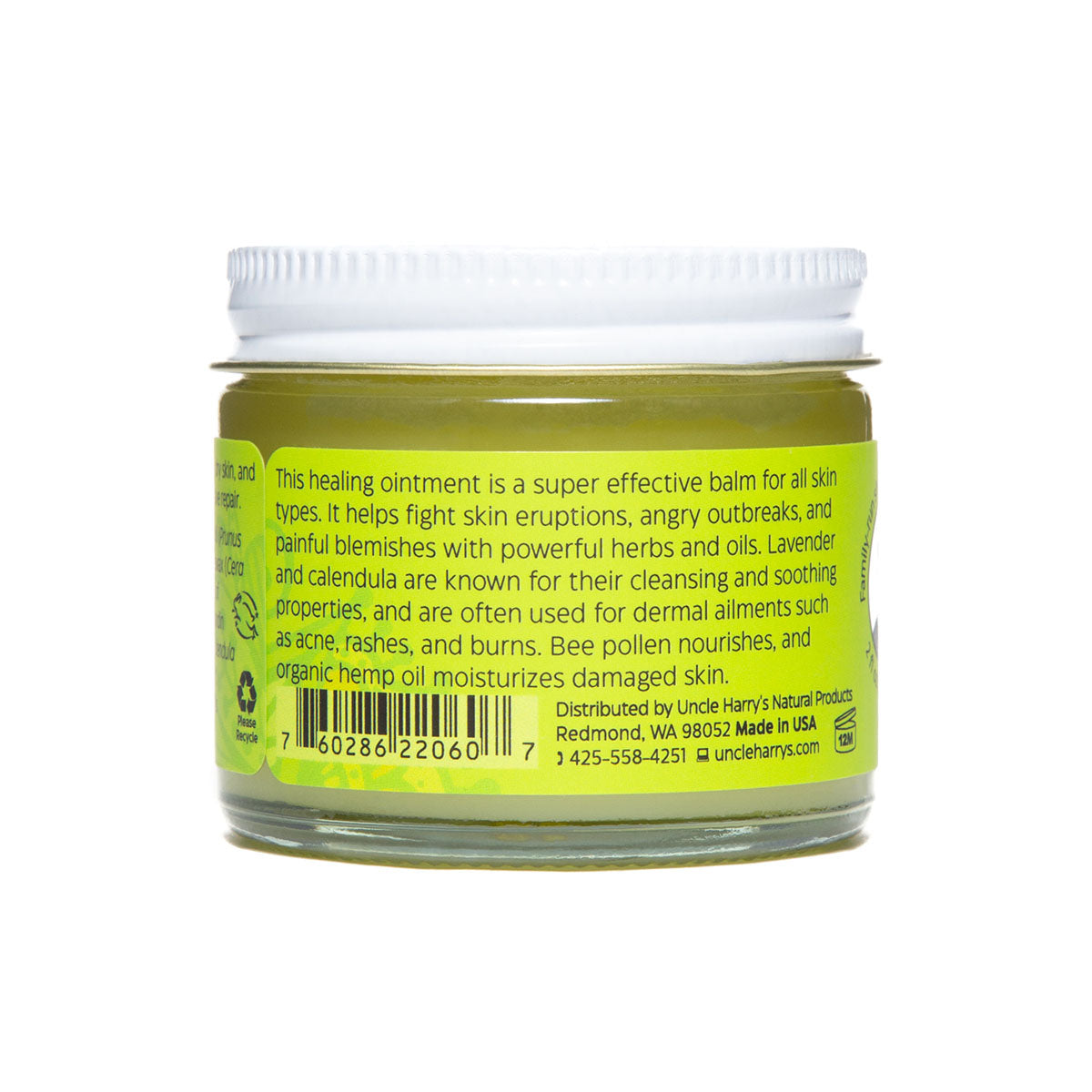 Hemp Blemish Salve 2 fl oz glass jar