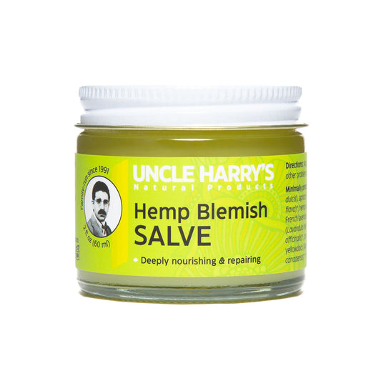 Hemp Blemish Salve 2 fl oz glass jar