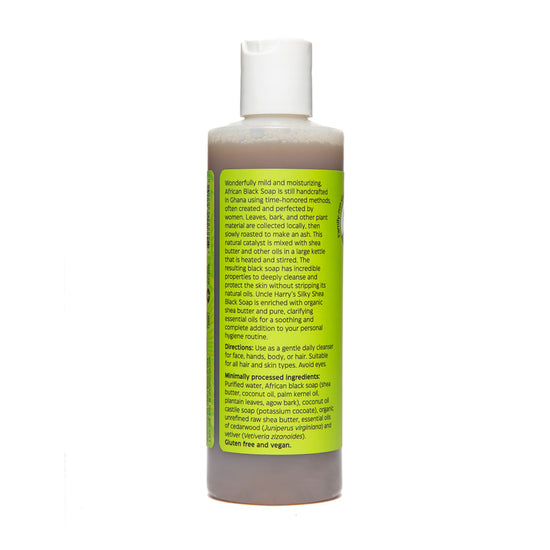 Vetiver Silky Shea Black Soap 8 fl oz