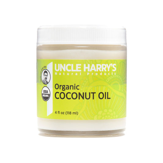 Organic Coconut Oil 4 fl oz glass jar