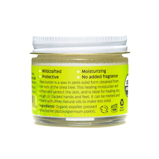 Organic Shea Butter 2 fl oz glass jar