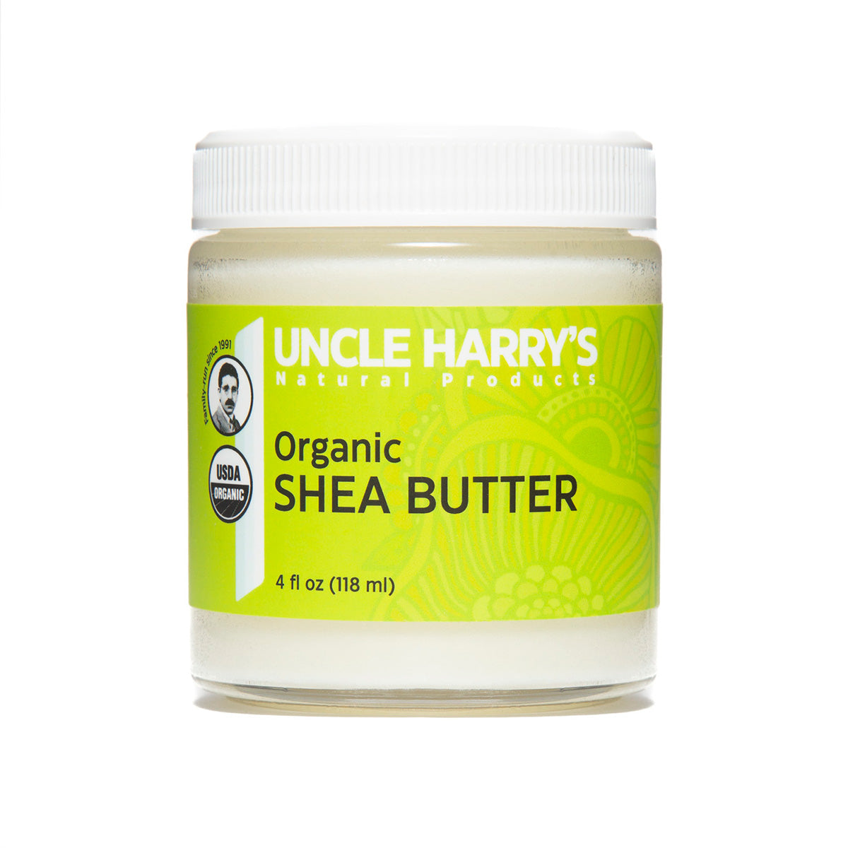 Organic Shea Butter 4 fl oz glass jar