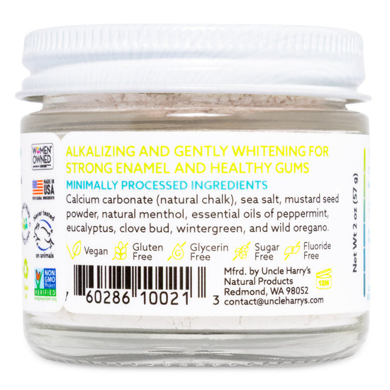 Tooth Powder 2 oz glass jar
