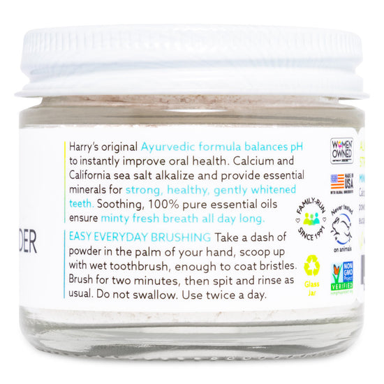 Tooth Powder 2 oz glass jar