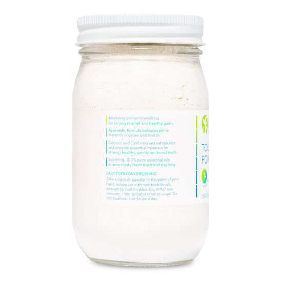 Tooth Powder 16 oz glass jar