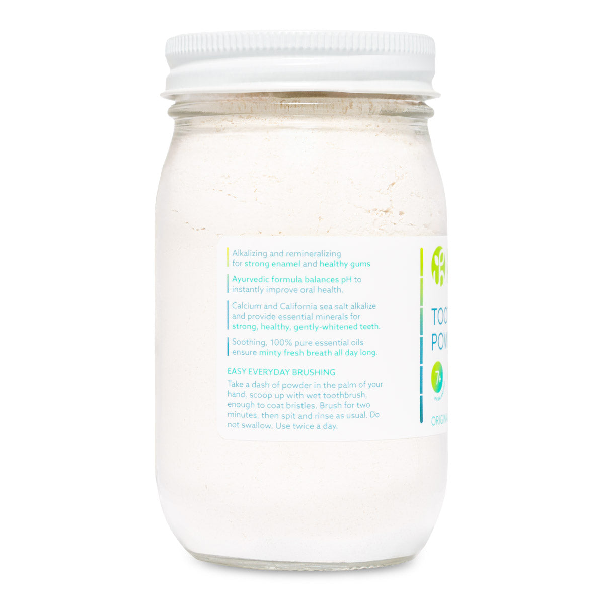 Tooth Powder 16 oz glass jar