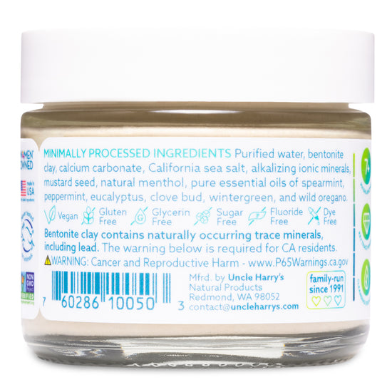 Mild Mint Toothpaste-3 oz glass jar