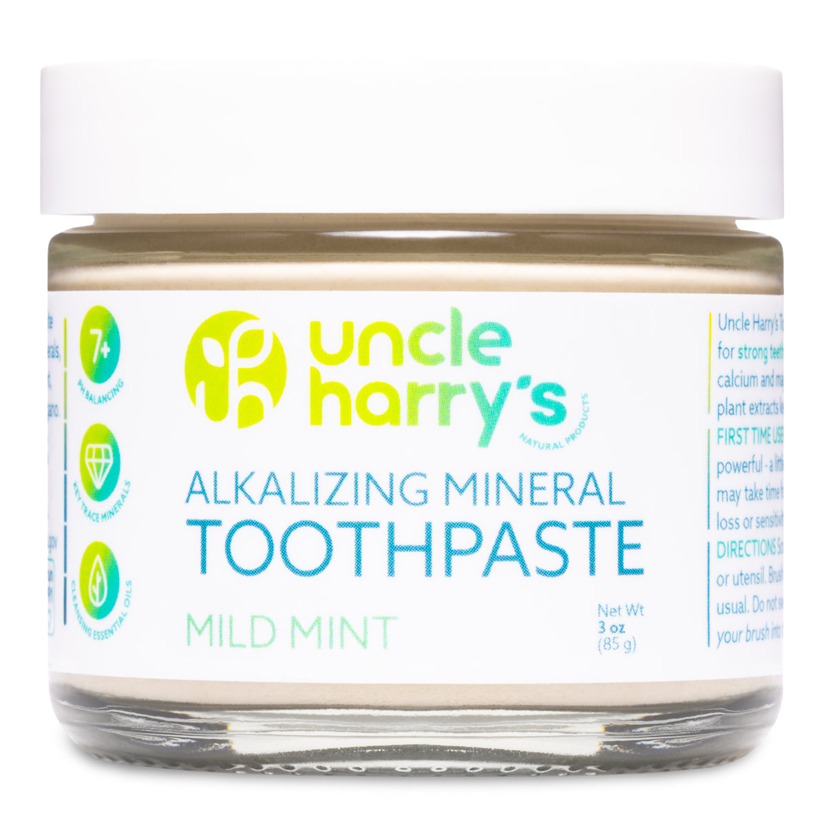 Mild Mint Toothpaste-3 oz glass jar