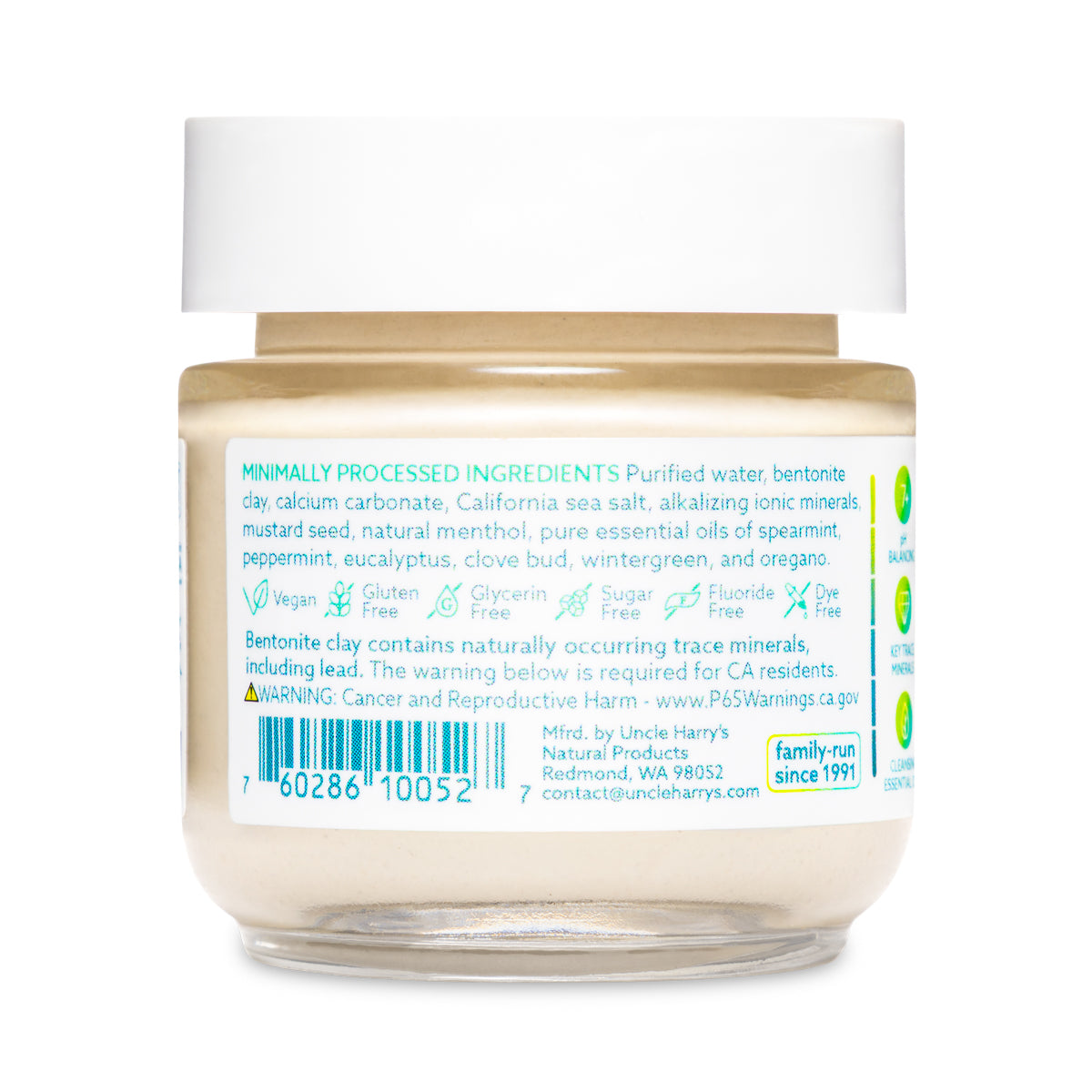 Mild Mint Toothpaste-1.4 oz glass jar