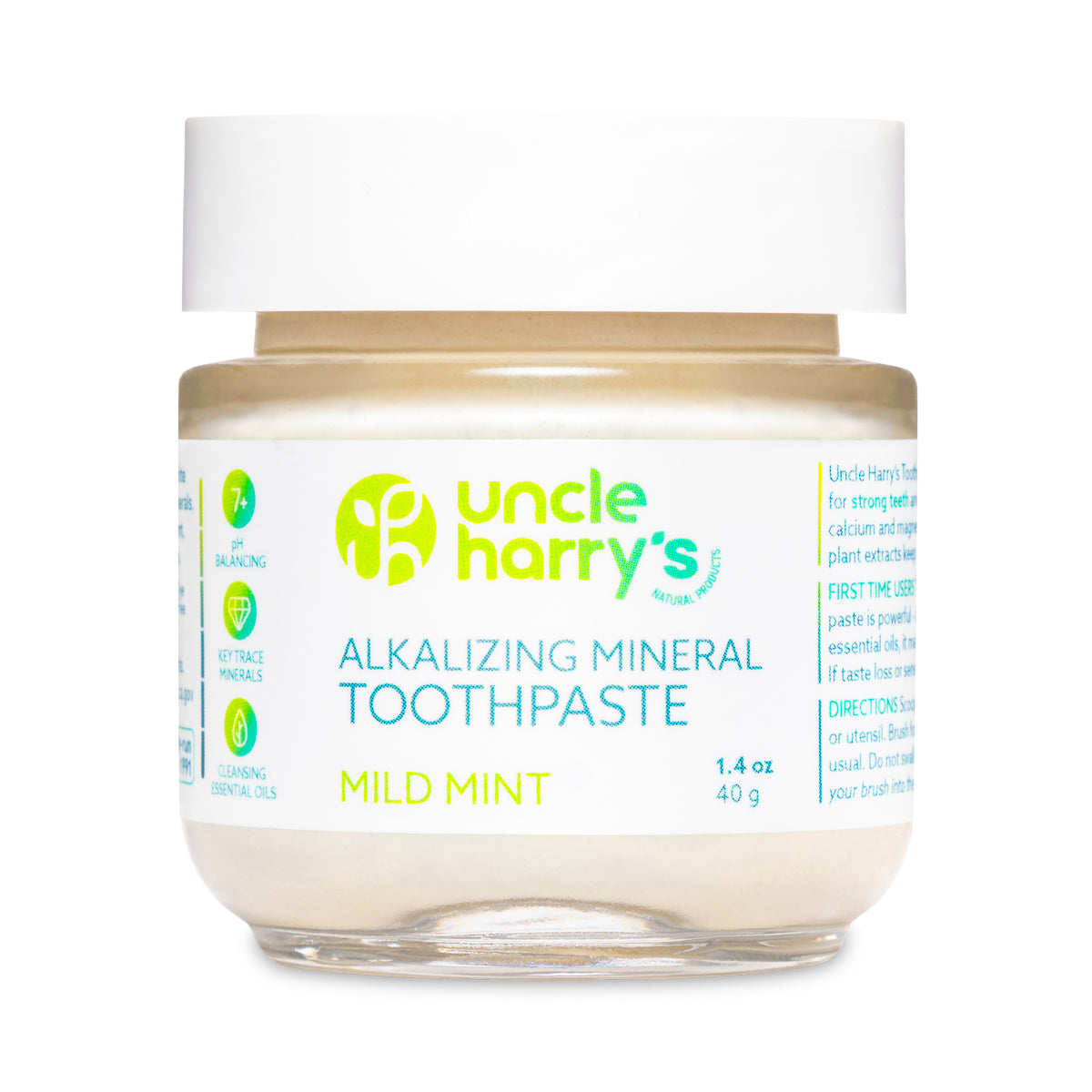 Mild Mint Toothpaste-1.4 oz glass jar