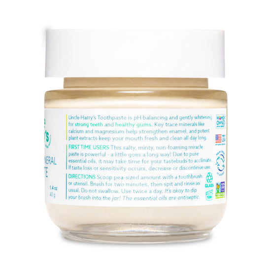 Mild Mint Toothpaste-1.4 oz glass jar