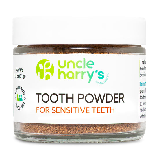 Toothpowder for Sensitive Teeth 1.1 oz glass jar