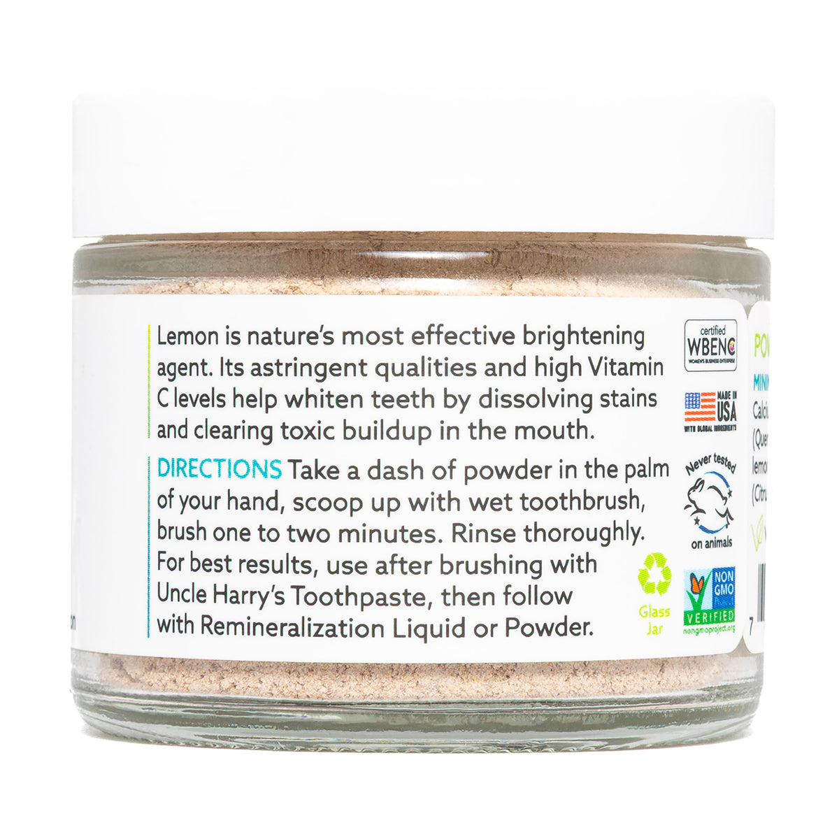 Tooth Whitener 1.4 oz glass jar