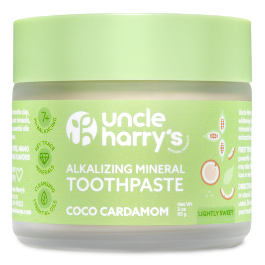 Coco Cardamom Toothpaste - Lightly Sweet (3 oz glass jar)