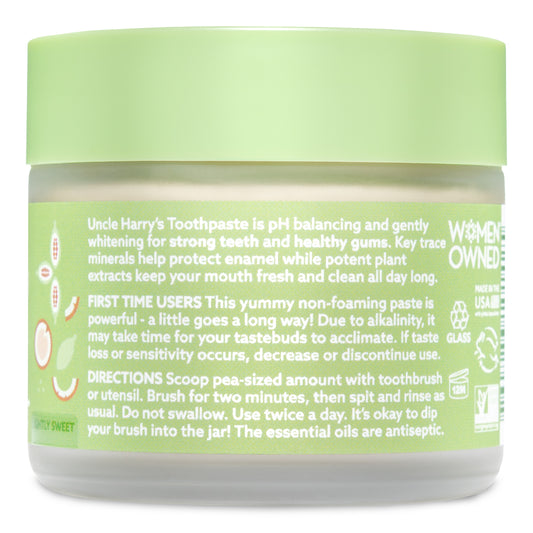 Coco Cardamom Toothpaste - Lightly Sweet (3 oz glass jar)