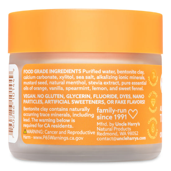Lightly Sweet Orange Blossom Toothpaste 3 oz glass jar