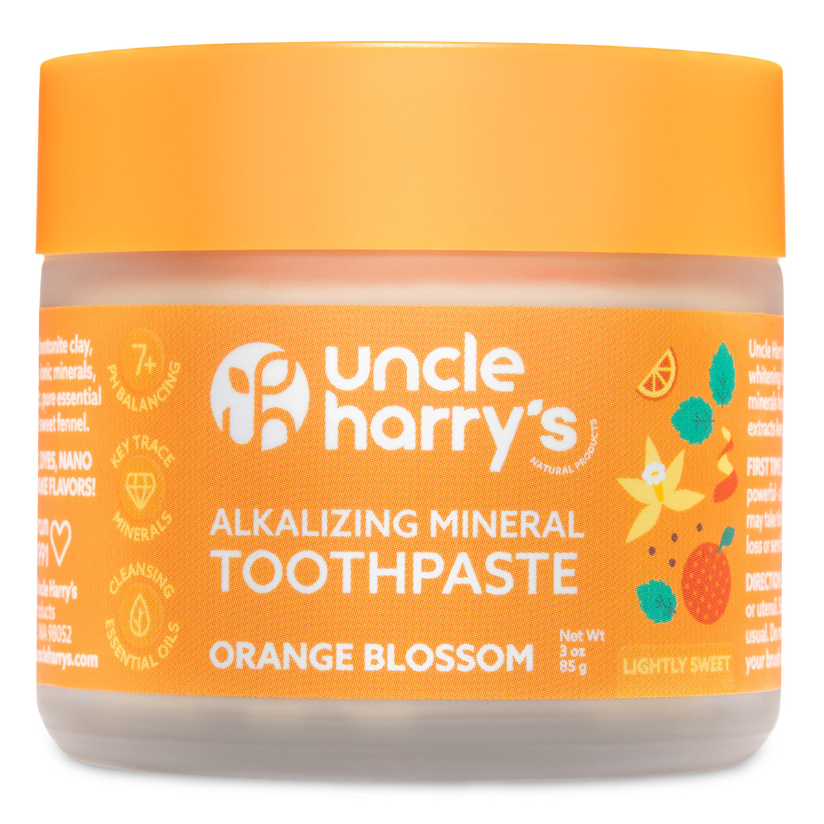 Lightly Sweet Orange Blossom Toothpaste 3 oz glass jar