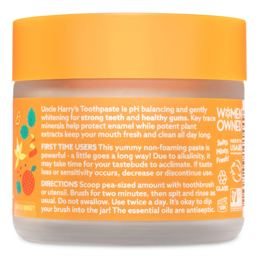 Lightly Sweet Orange Blossom Toothpaste 3 oz glass jar