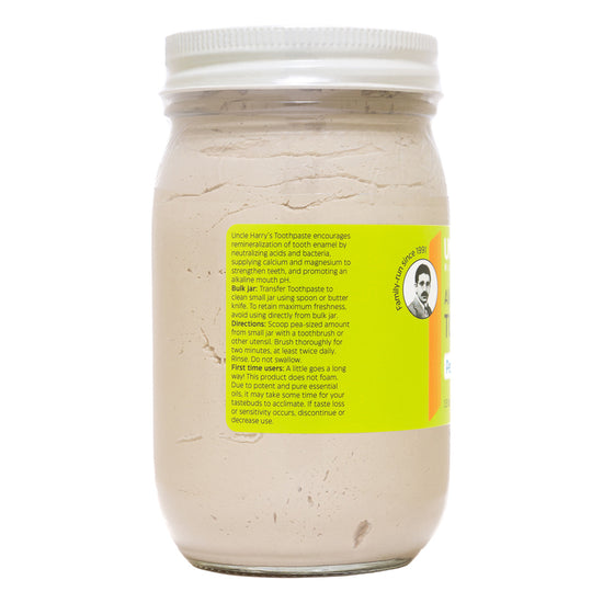 Peppermint Toothpaste 1.5 lbs glass jar
