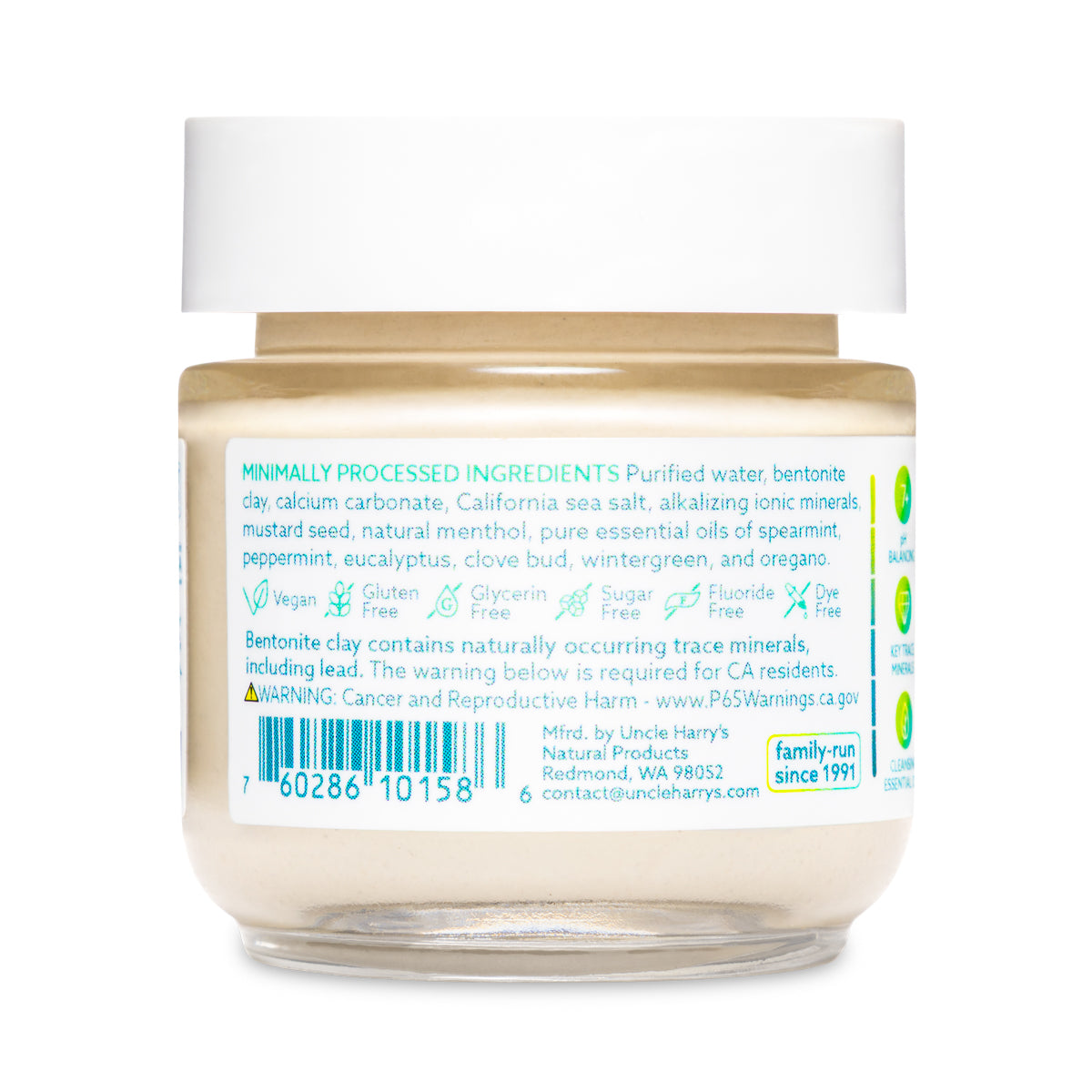 Spearmint Toothpaste-1.4 oz glass jar