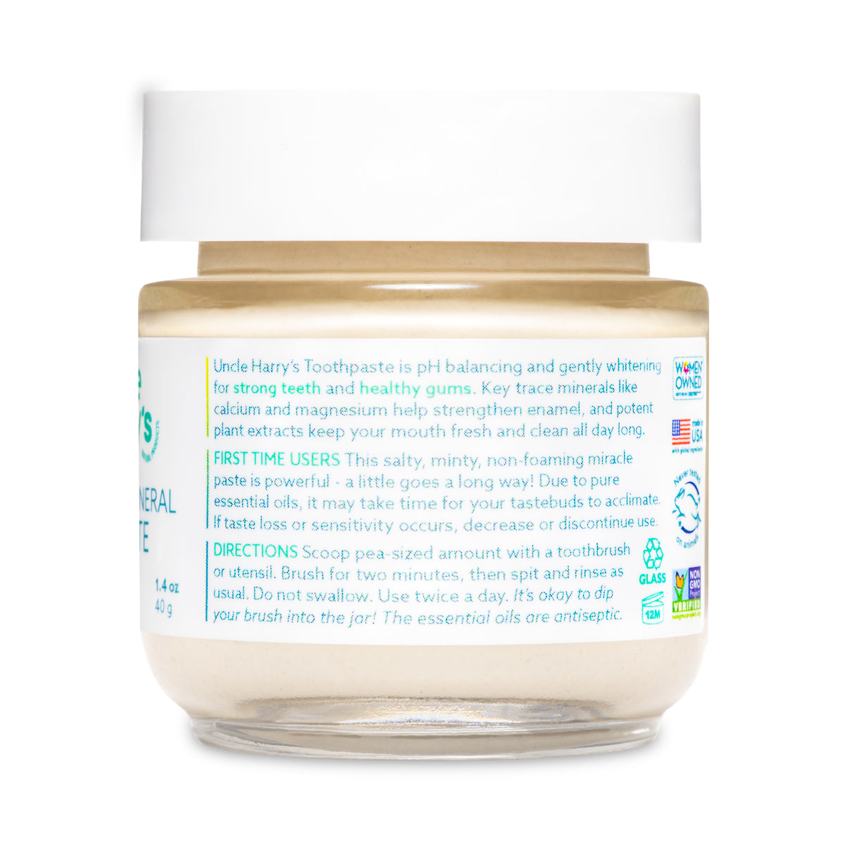 Spearmint Toothpaste-1.4 oz glass jar