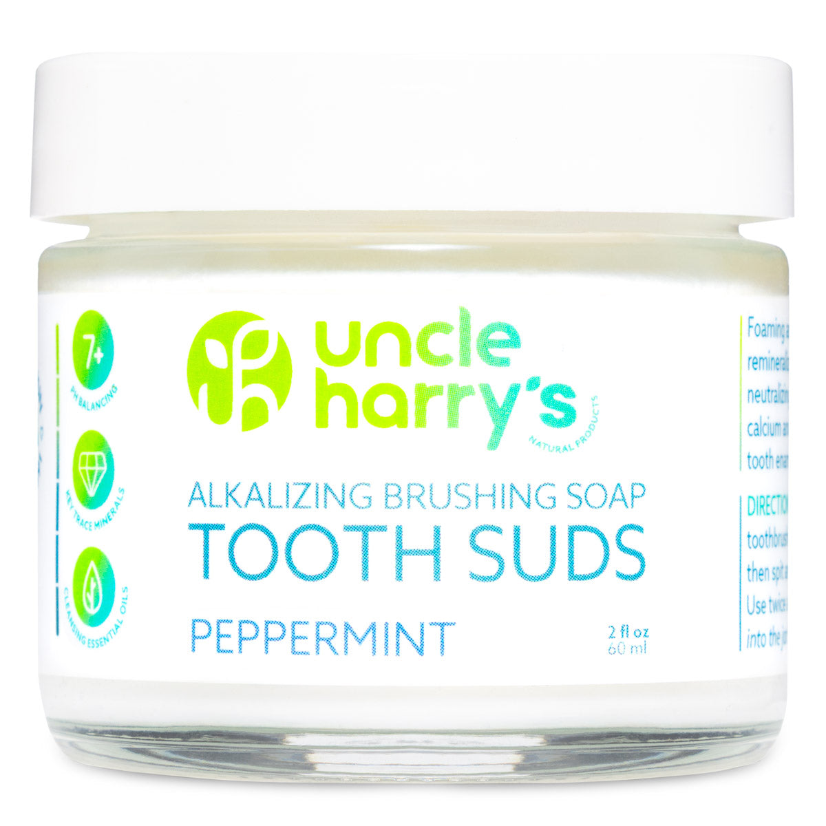 Peppermint Alkalizing Brushing Soap Tooth Suds 2 oz