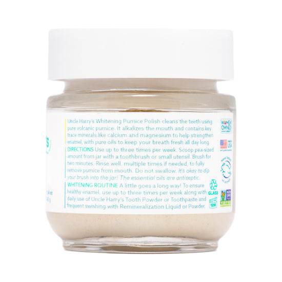 Whitening Toothpaste Pumice Polish 1.4 oz glass jar