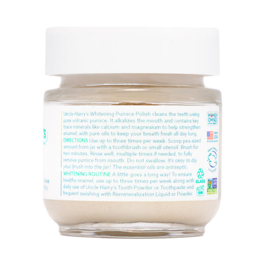 Whitening Toothpaste Pumice Polish 1.4 oz glass jar