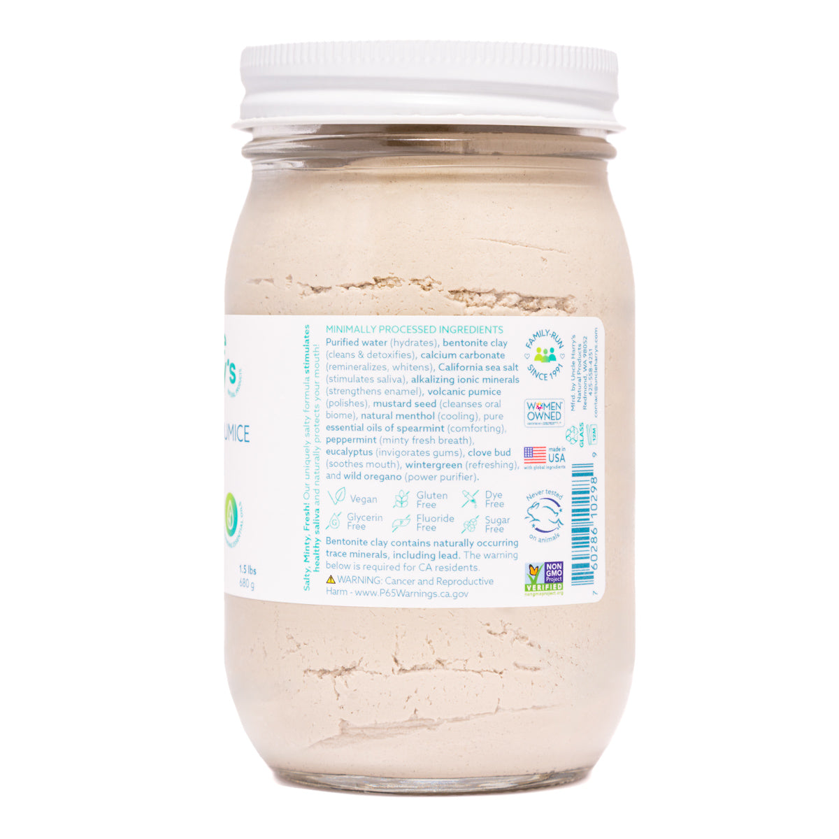 White Pumice Polish 1.5 lbs glass jar