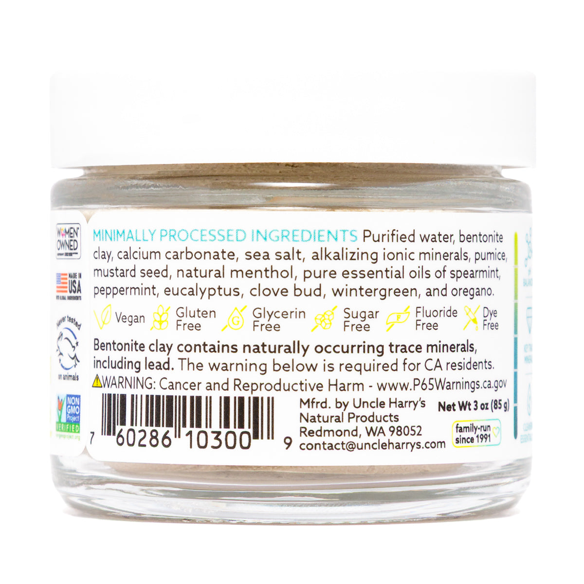 White Pumice Polish 3 oz glass jar