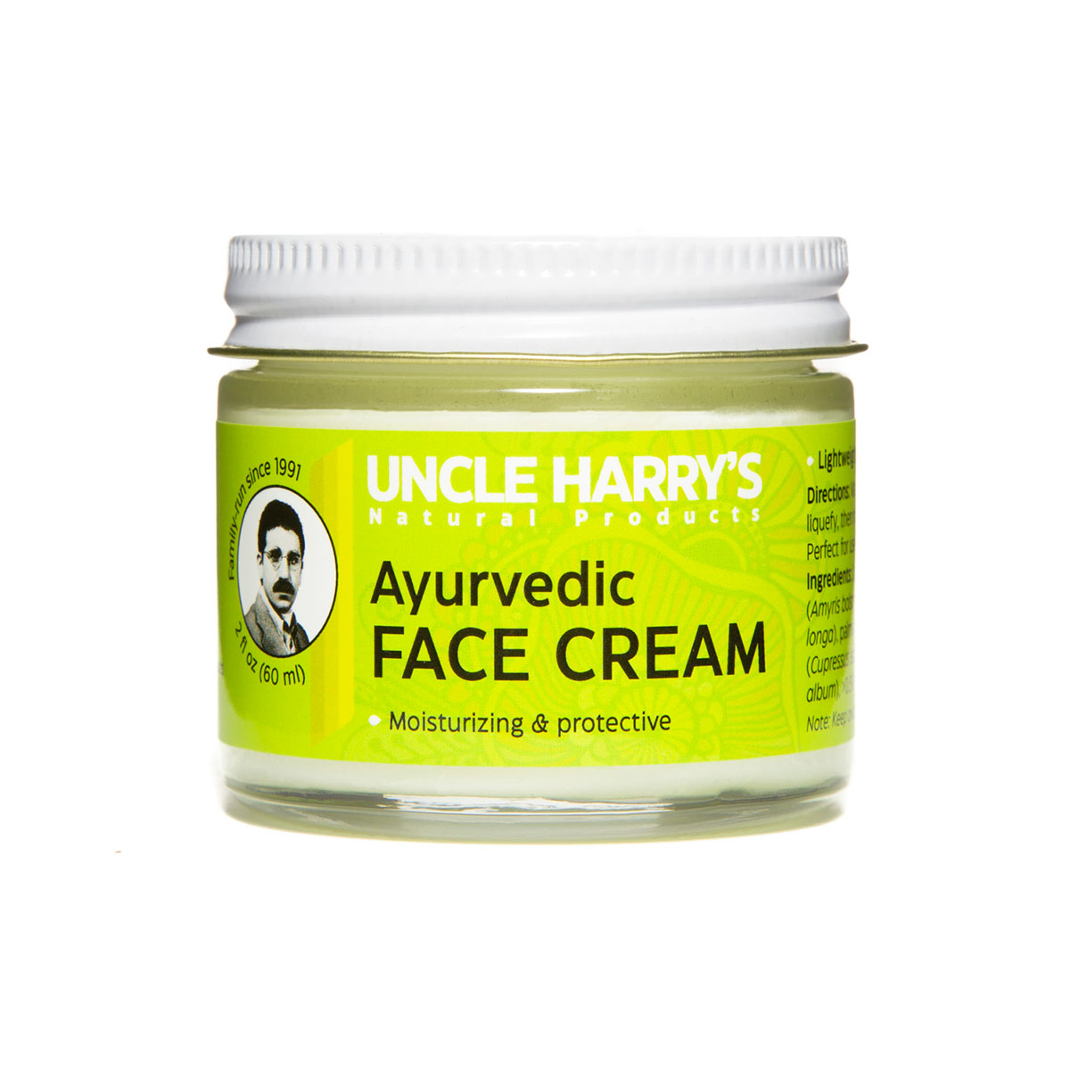 Ayurvedic Face Cream 2 fl oz glass jar