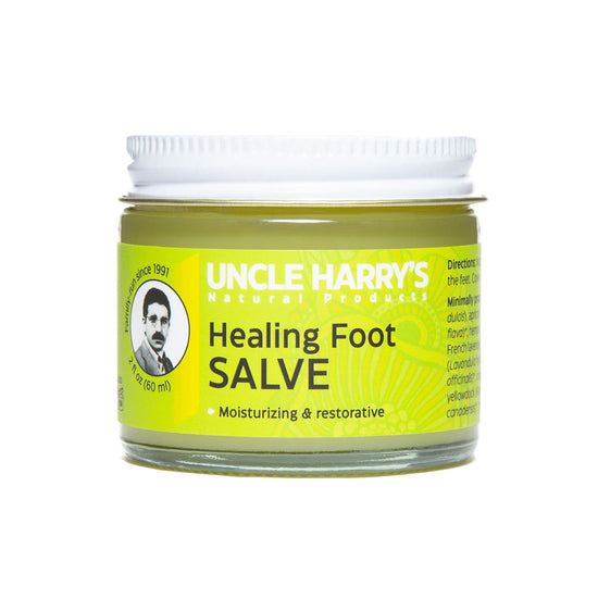 Healing Foot Salve for Cracks 2 oz glass jar