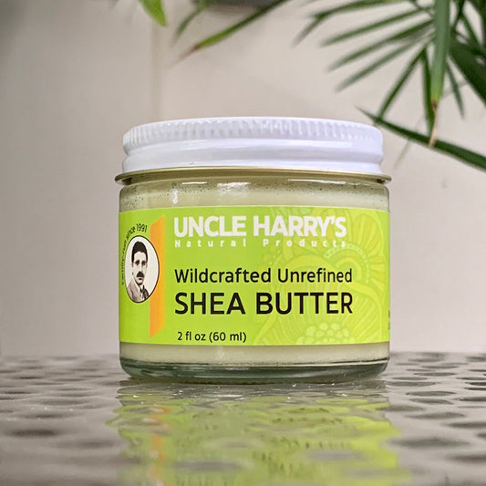 Wildcrafted Unrefined Shea Butter (2 fl oz glass jar)